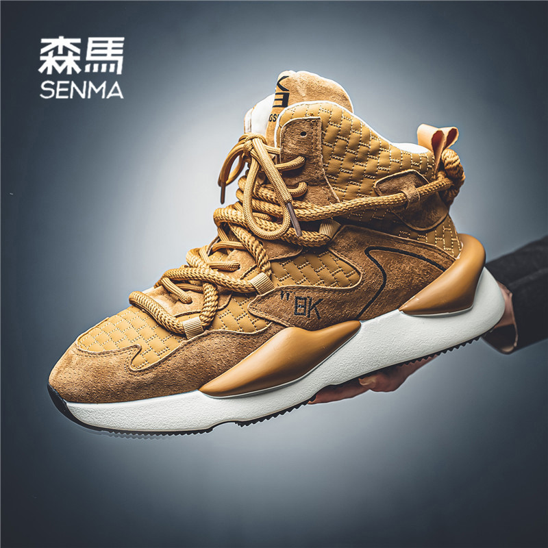 SENMA/森马男鞋潮流冬季鞋2023新款百搭复古运动休闲厚底老爹鞋