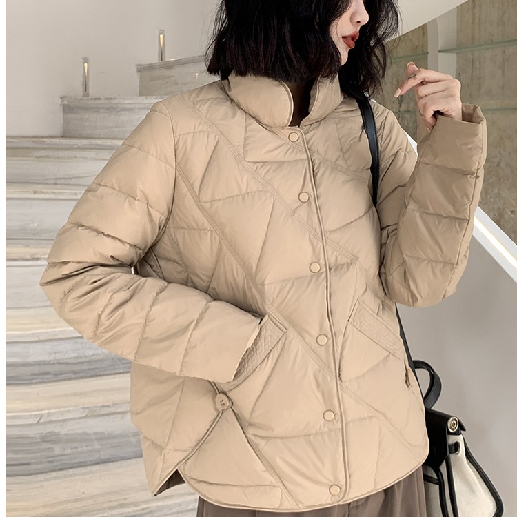 正品短款轻薄立领羽绒服女冬季2025新款韩版时尚保暖外套
