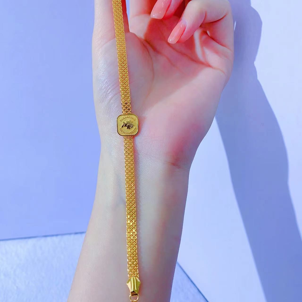 【伟新源】足金999 5G工艺  方女王牌手链8.88克