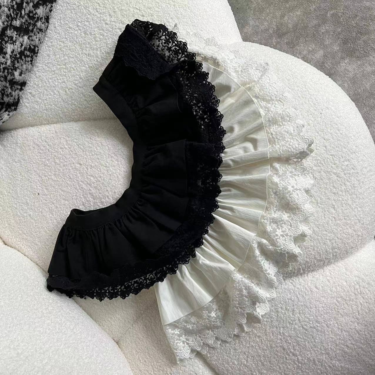 infobyfive福利秋冬新款蕾丝腰封女士短屁帘半身裙短裙2DI1708