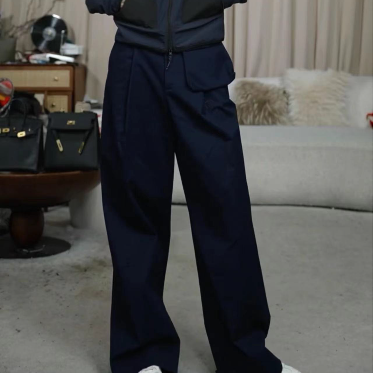 infobyfive福利新款直筒时尚休闲百搭口袋工装裤2DH3112