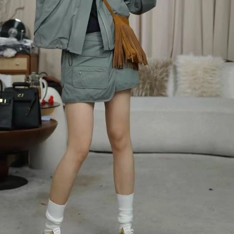 infobyfive双十二福利女装半身裙多口袋工装屁帘小裙子2DH1010