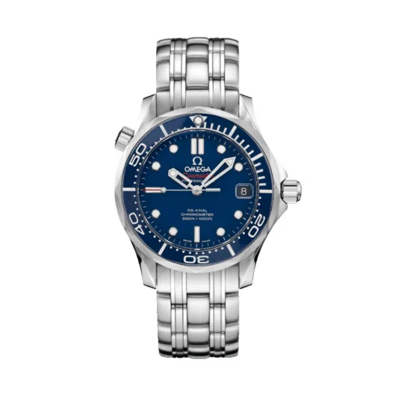 99新 Omega/欧米茄 海马300/36mm/蓝盘/单表/全自动机械腕表