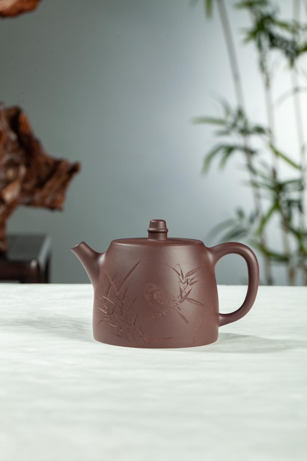 半手工制作紫砂壶《汉铎》