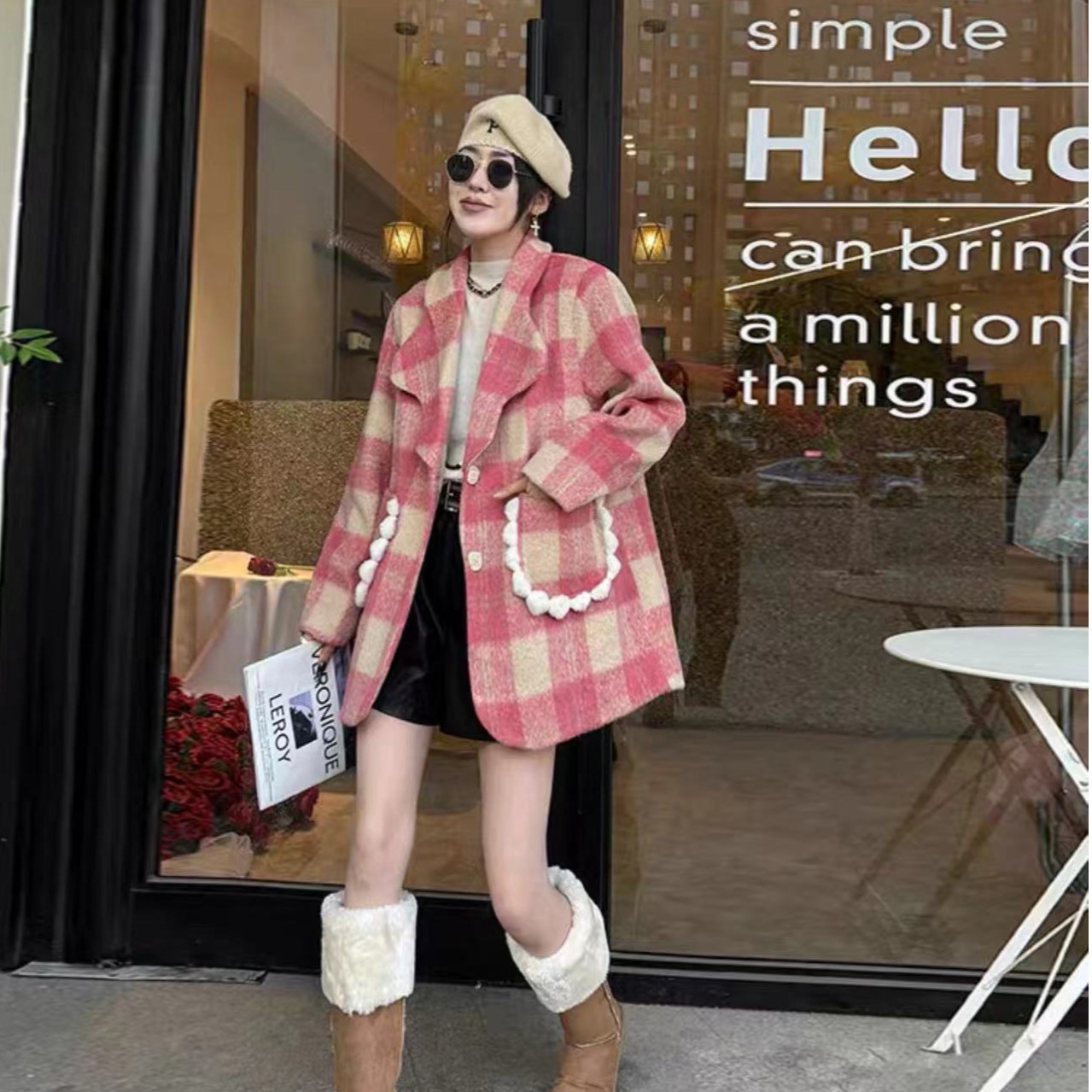 冬季时尚加厚呢外套30389