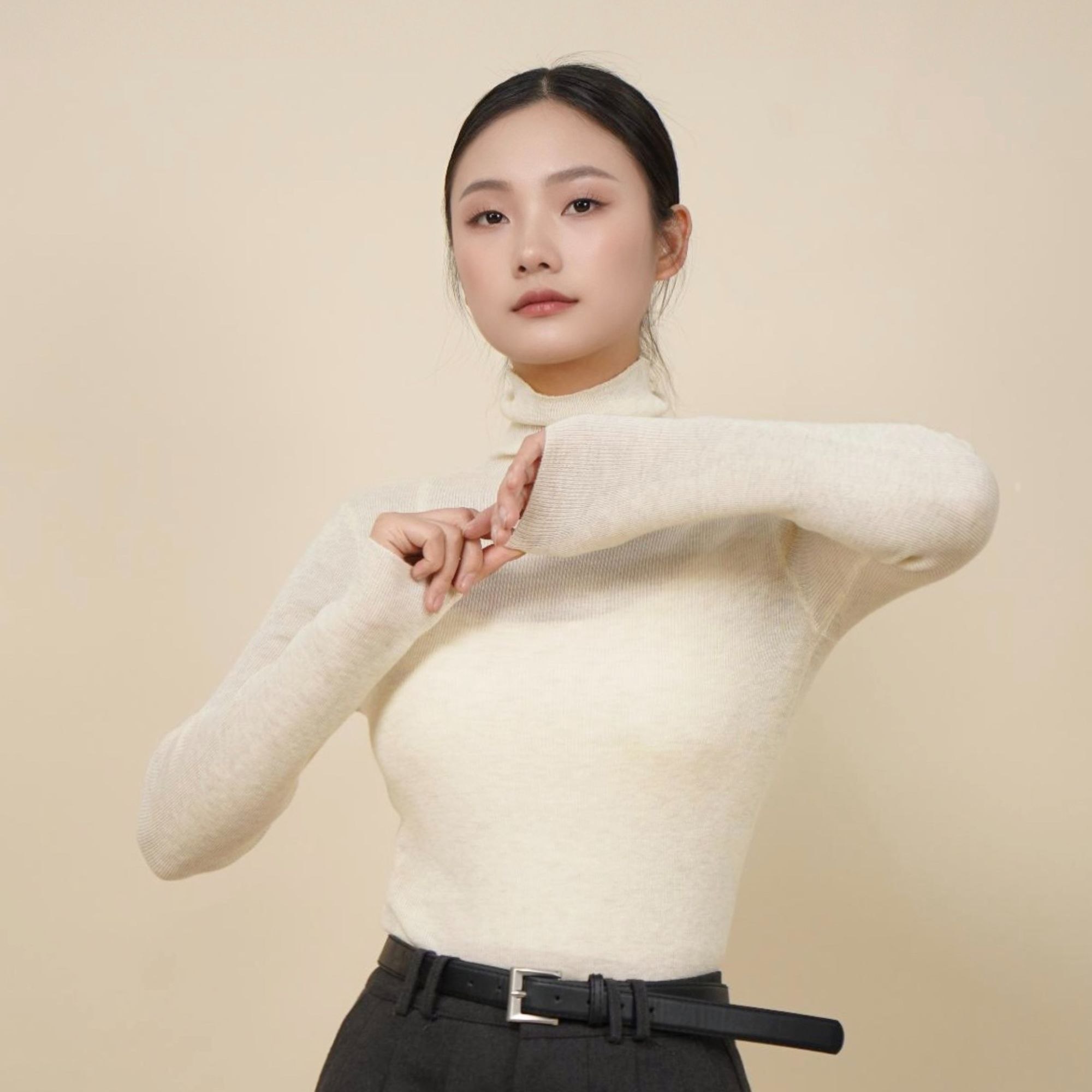 Mooynn/茉零【2025冬】糯感羊毛混纺打底衫