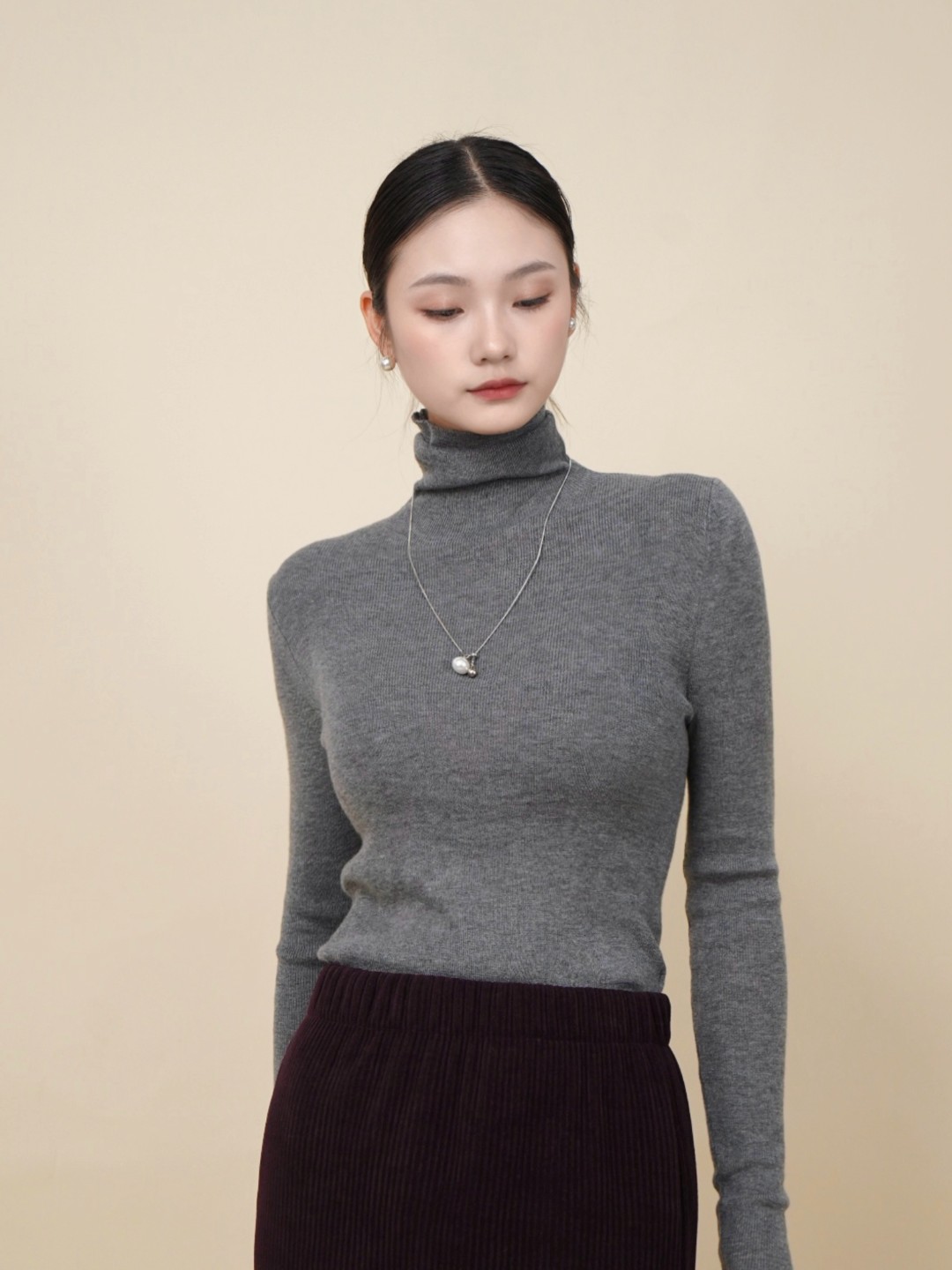 Mooynn/茉零【2025冬】糯感羊毛混纺打底衫