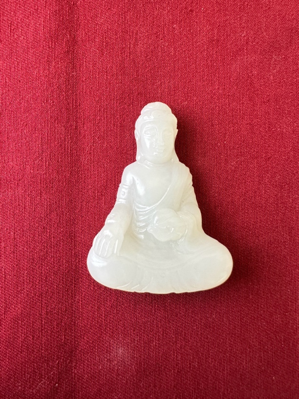 和田玉白玉玉佛吊坠