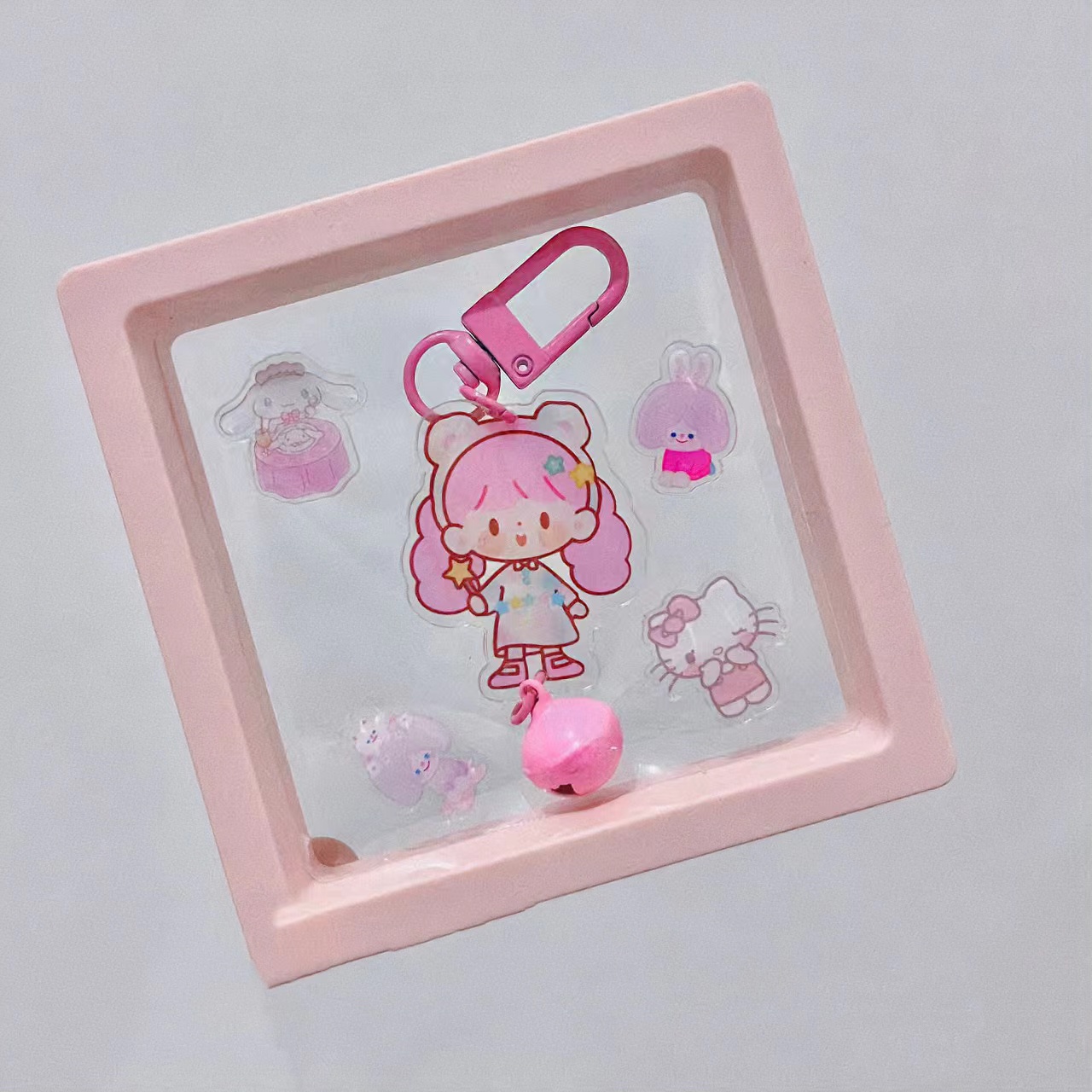 （直播选款）DIY亚克力钥匙扣书包扣挂件气囊支架下单链接