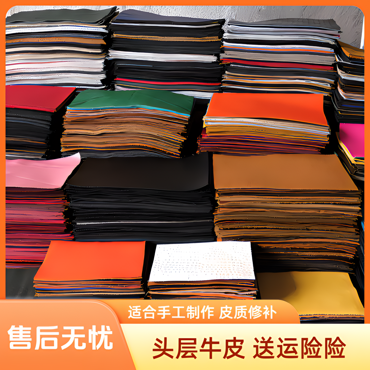 头层牛皮手工diy优质头层牛皮边角料碎皮子包包收纳盒饰品皮包底 