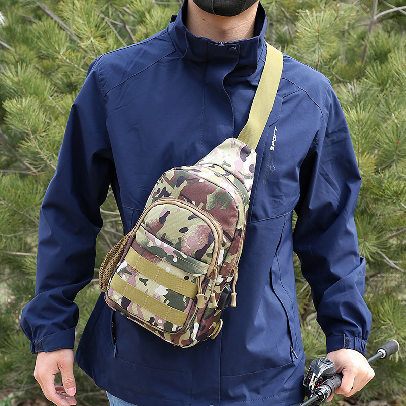 <战鹰胸包>新款男女户外单肩斜跨运动休闲路亚包小单肩战术弹弓包