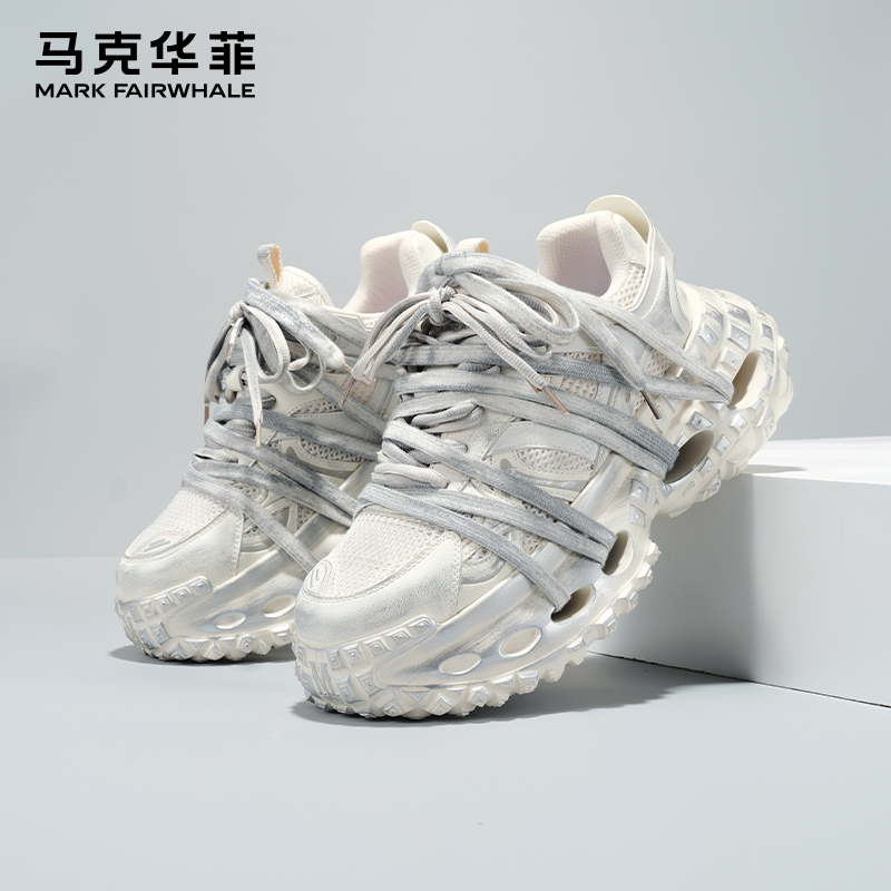 马克华菲情侣鞋新款秋季老爹鞋男复古百搭潮鞋透气低帮男士休闲鞋商品图