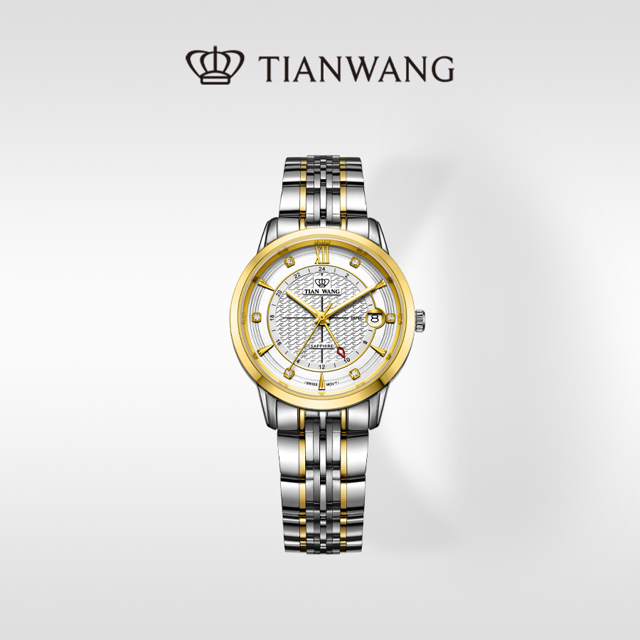 天王表雅仕系列女士手表商场同款商务通勤国表石英白盘钢带