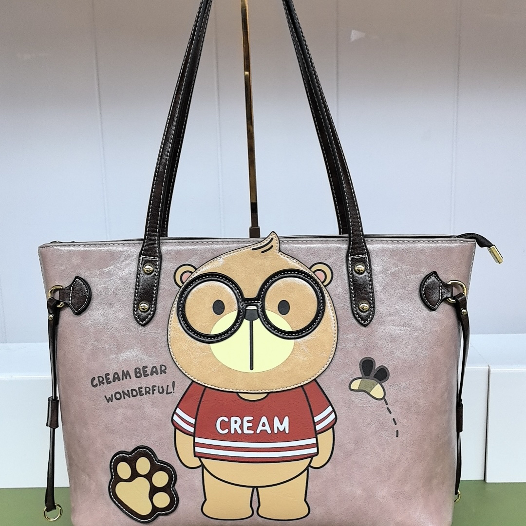 小田姐姐【CREAM BEAR/奶油熊】秋冬款腋下子母单肩包1035-2
