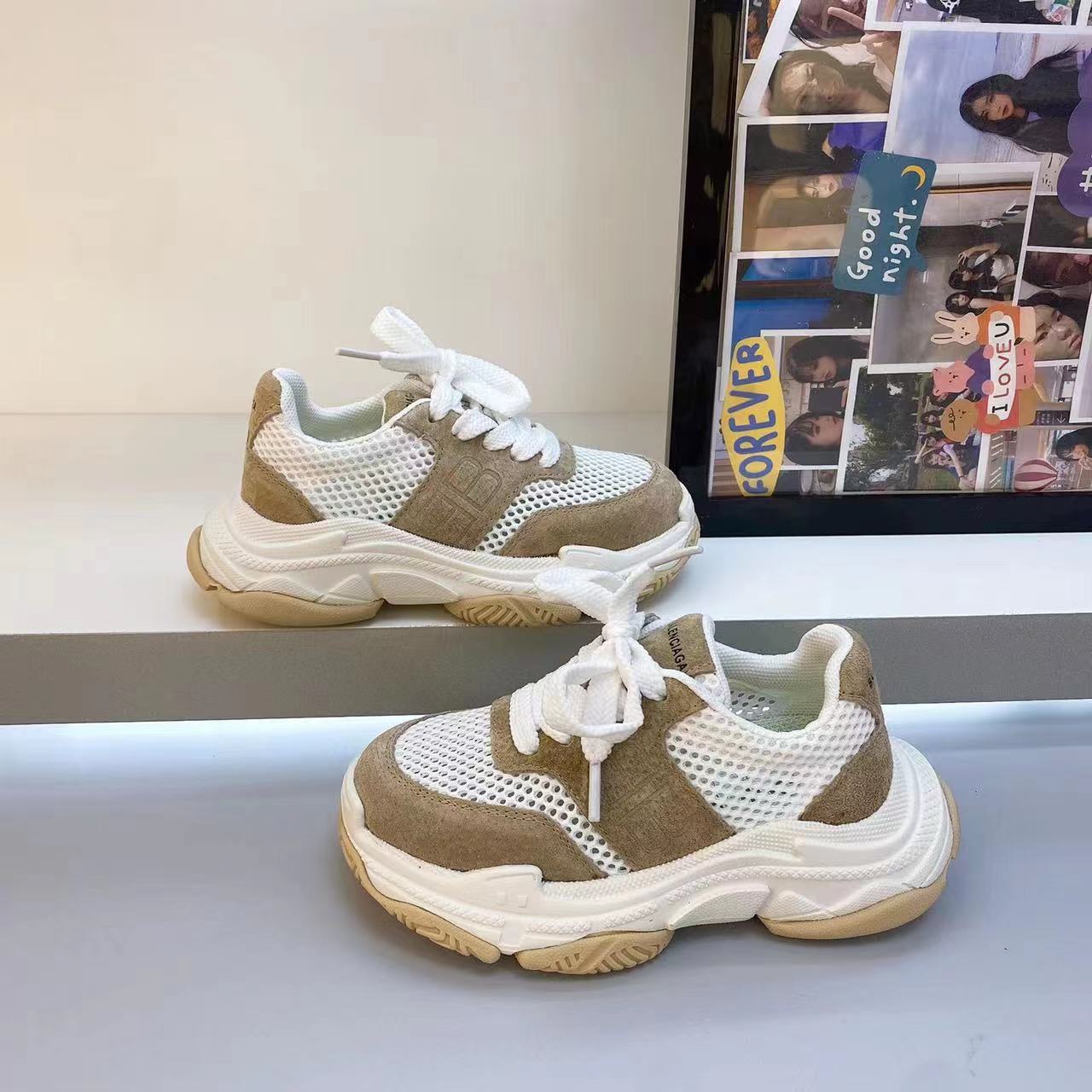 儿童四季新款运动鞋男女童时尚百搭老爹鞋260-296