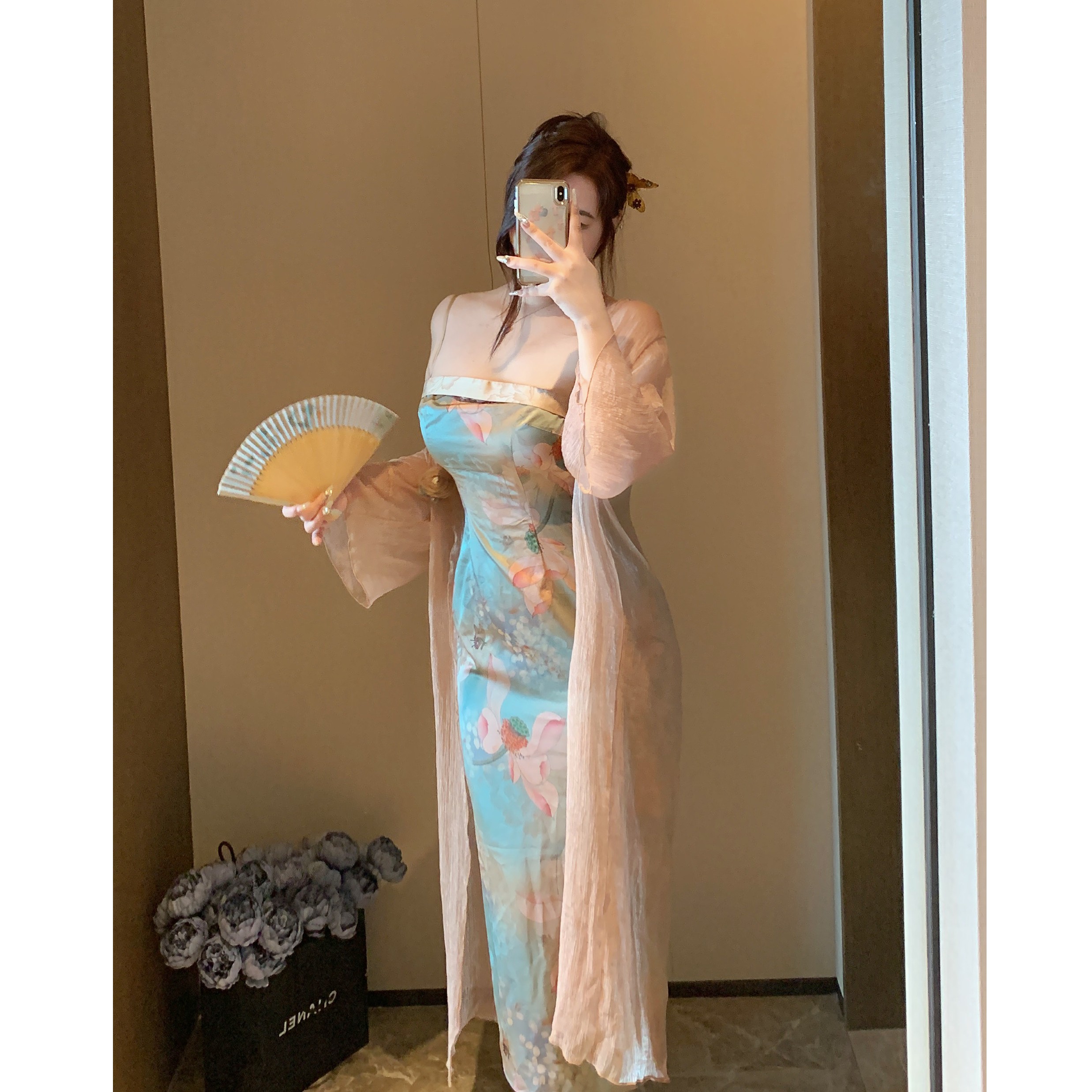 【Q】胖婷大码女装定制&「杏花春雨」新中式提花旗袍
