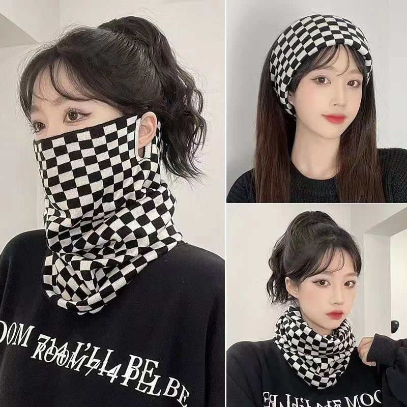 围脖女冬季护颈脖套保暖口罩摩托车骑行挂耳面罩滑雪2023新款秋冬