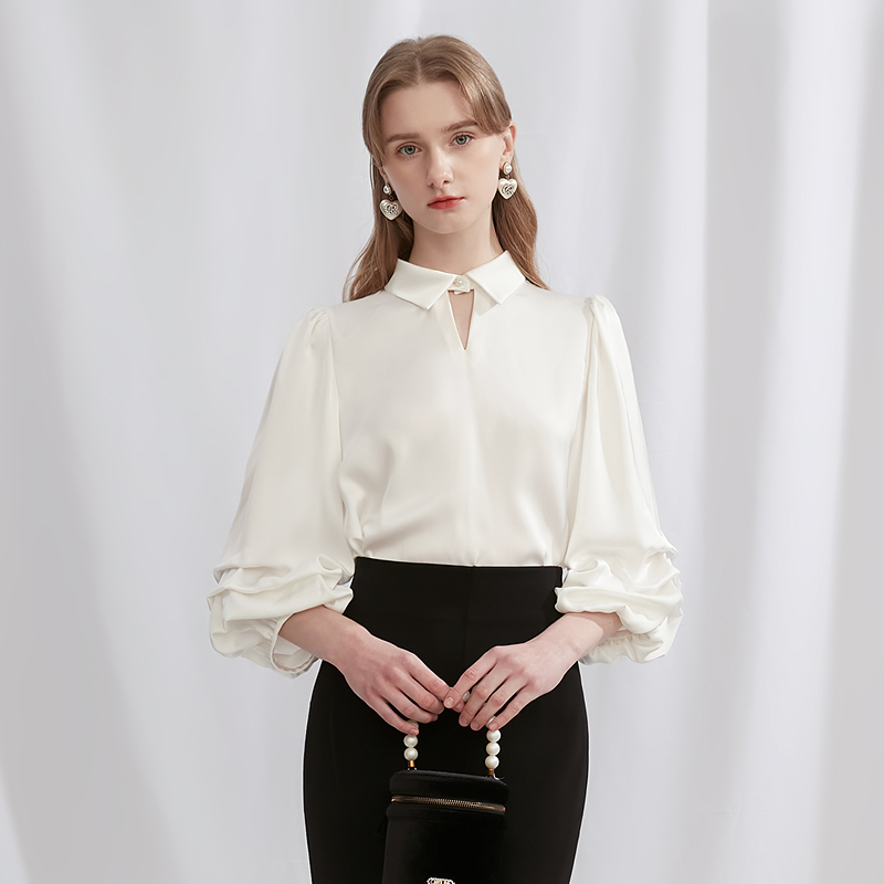 CAROLINE卡洛琳春季新款雪纺衫ECREBA15