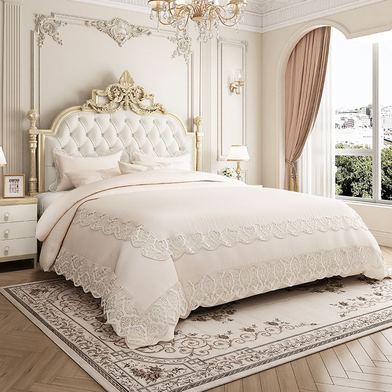 美式实木床轻奢床现代简约主卧1.8米双人大床1.5米1.5米家用床