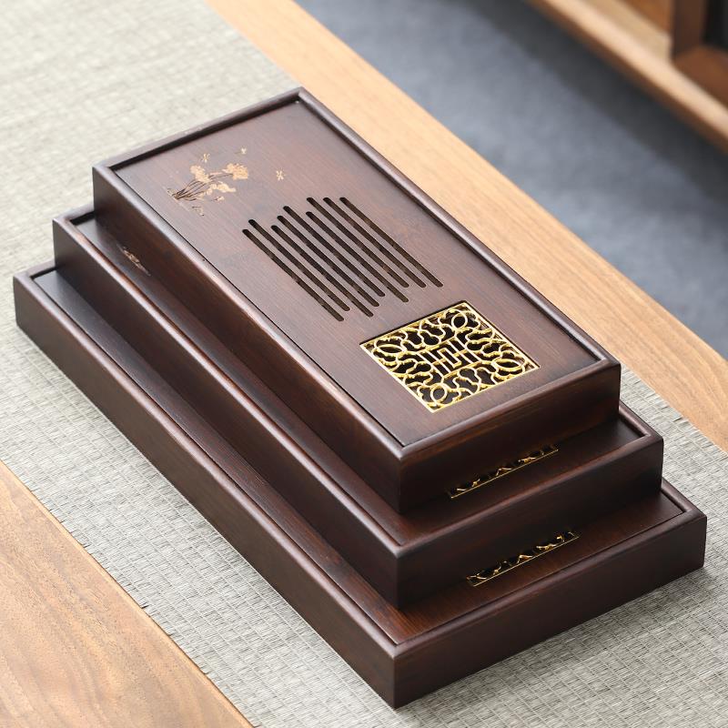 储水式茶盘家用竹制功夫茶盘实木茶台大小型茶海轻奢现代新中式