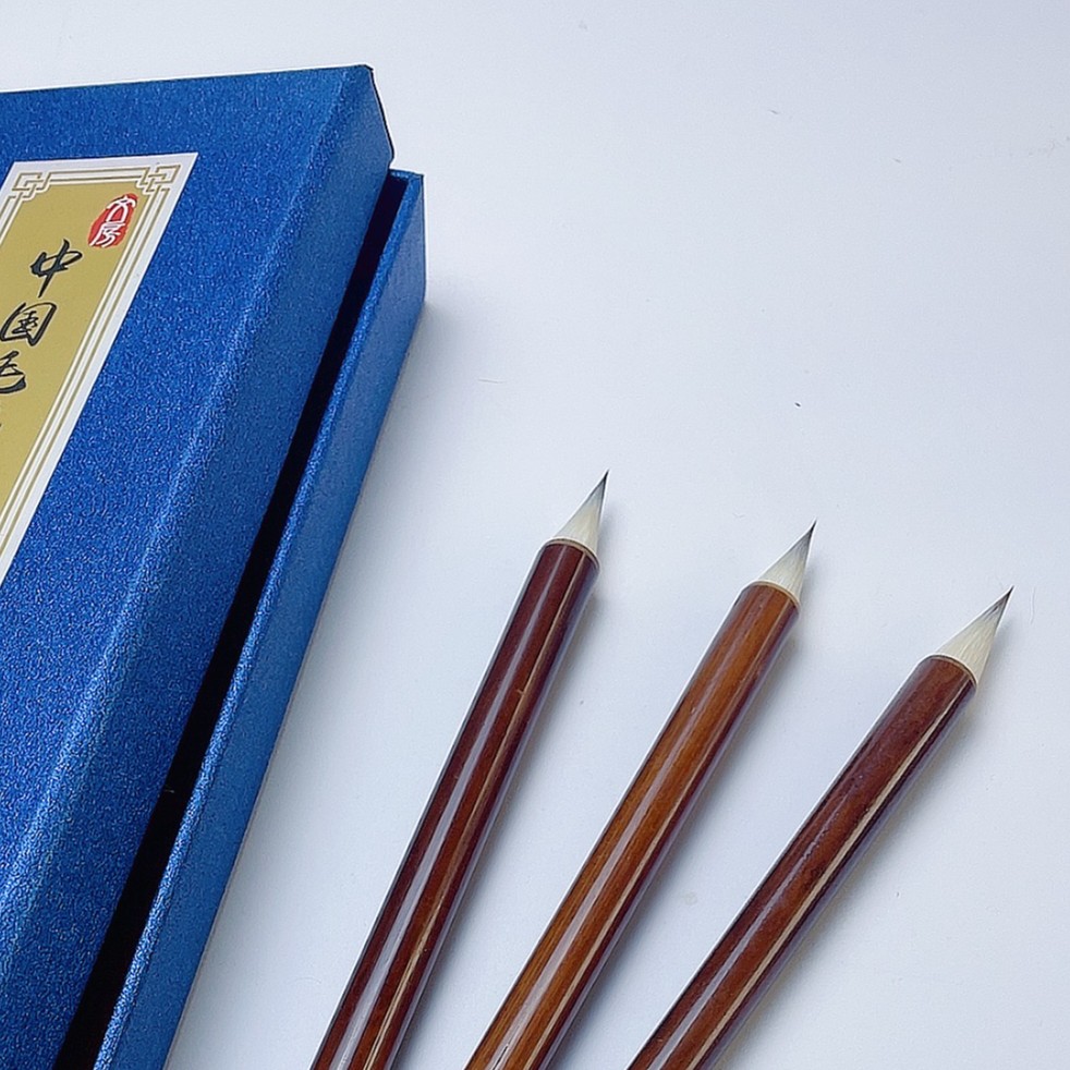【文珍宝堂得大自在】鸡距笔古法缠纸笔狼羊兼毫小行楷书专用毛笔