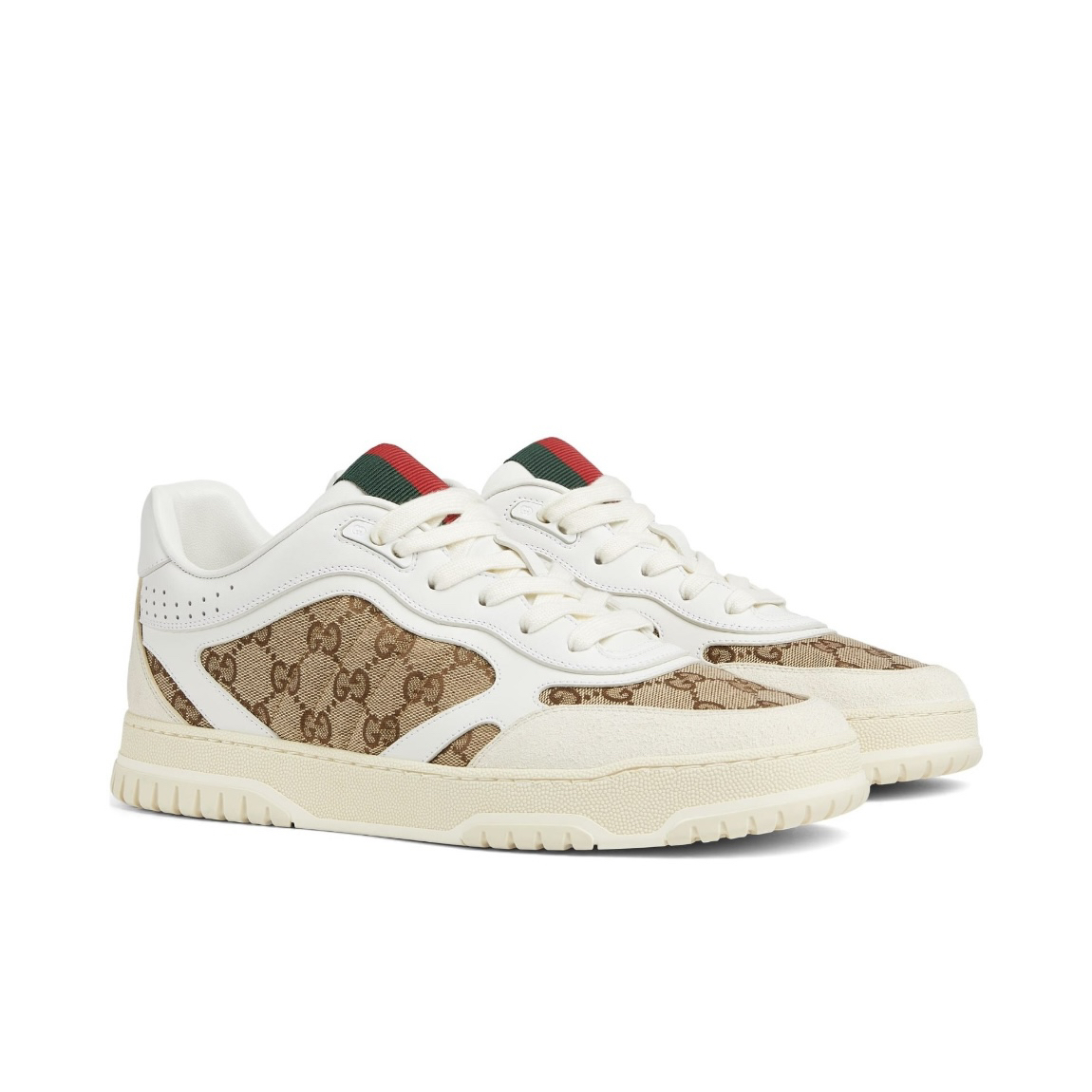 全新未使用 GUCCI/古驰 男女同款 Re-Web系列 压花低帮板鞋