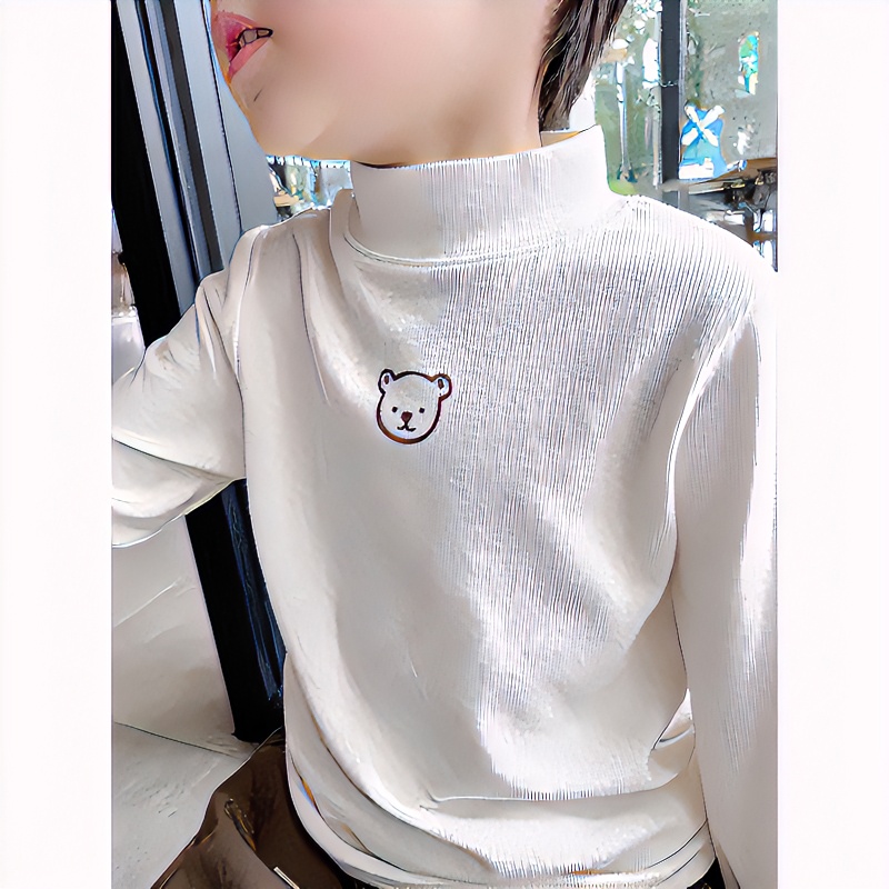 男童秋款半高领打底衫儿童春秋款女童百搭上衣宝宝中领长袖T恤