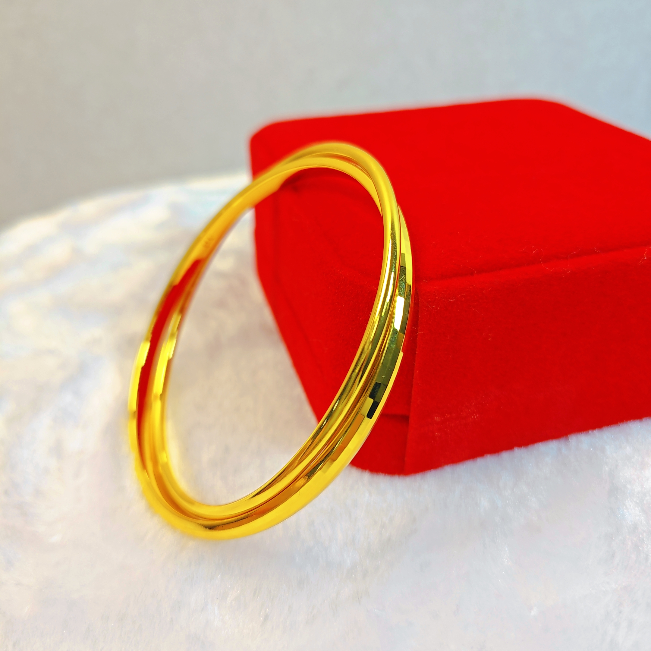 精工手镯 光面马赛克双环手镯