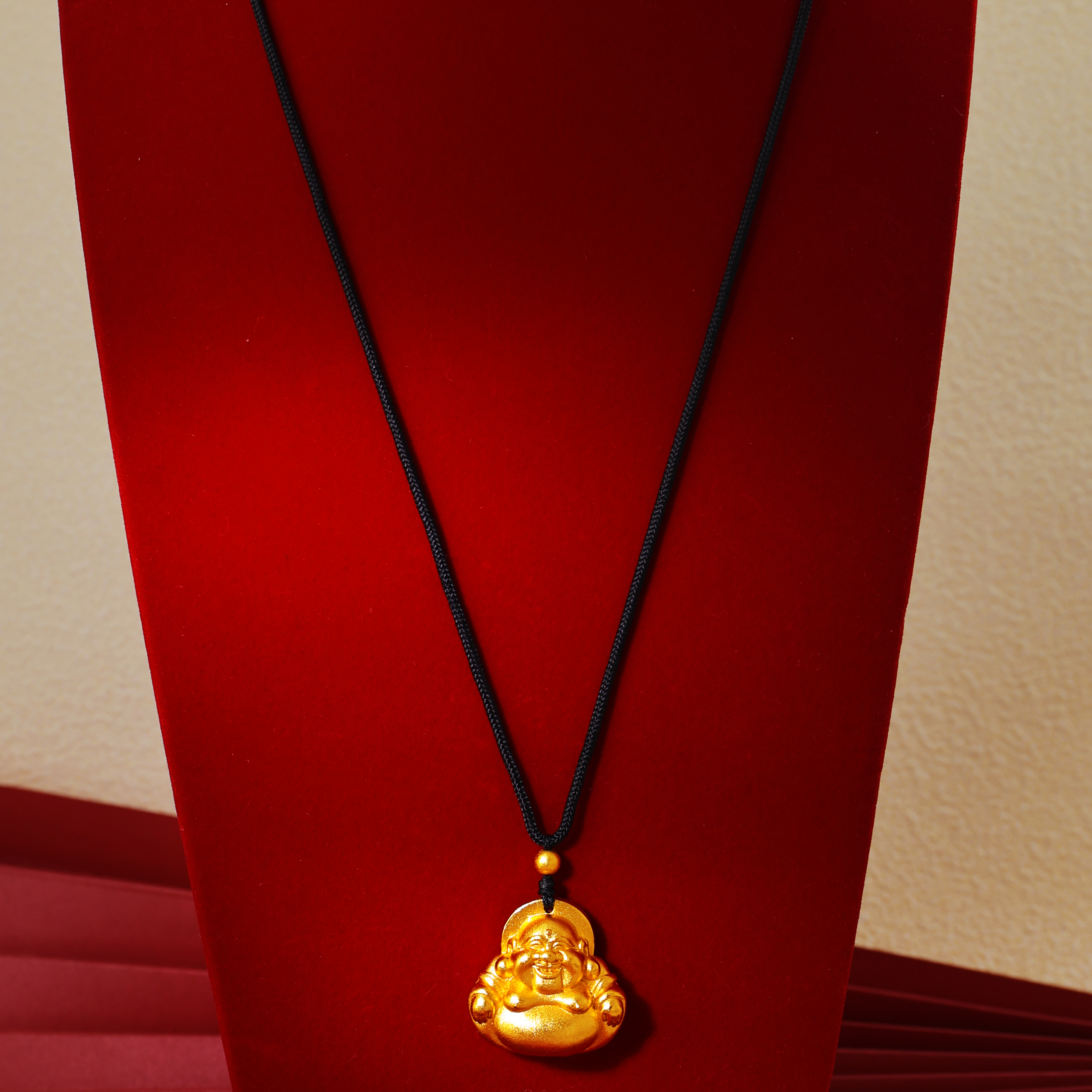 精工吊坠 弥勒佛黑绳编织款XL3276