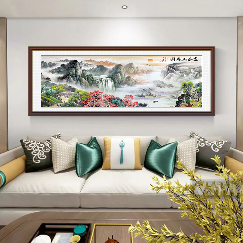 微瑕孤品【0.8米*1.6米】富春山居图科技布挂毯36