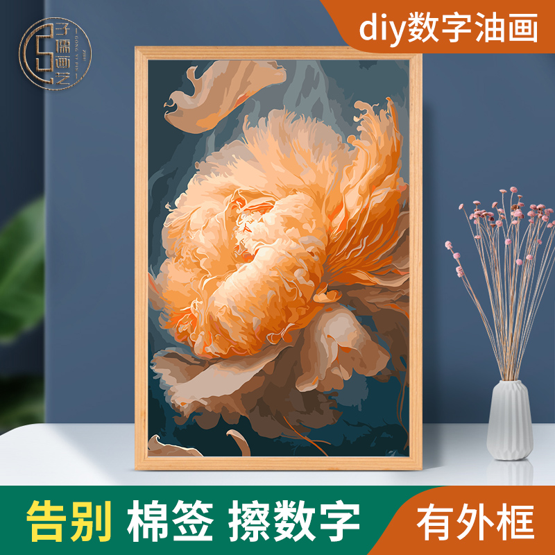 ziru gong yi pin/子儒画艺diy数字油画繁花似锦填色治愈减压手绘