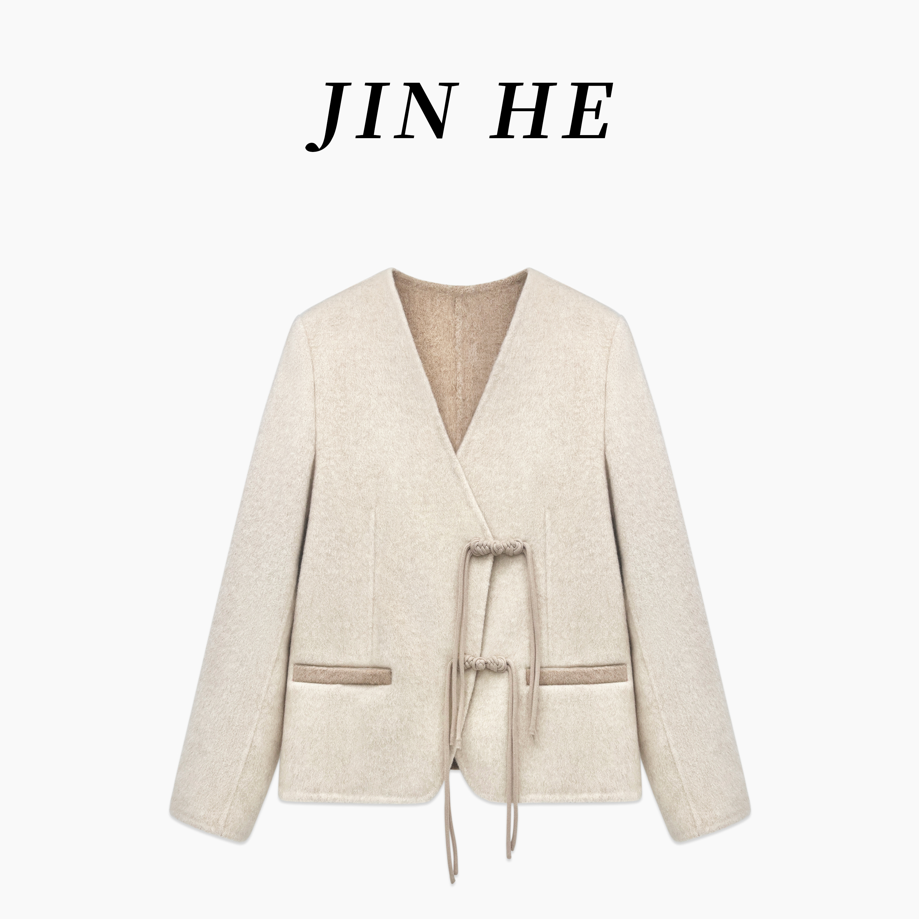 100绵羊毛秋冬气质短款外套5258017