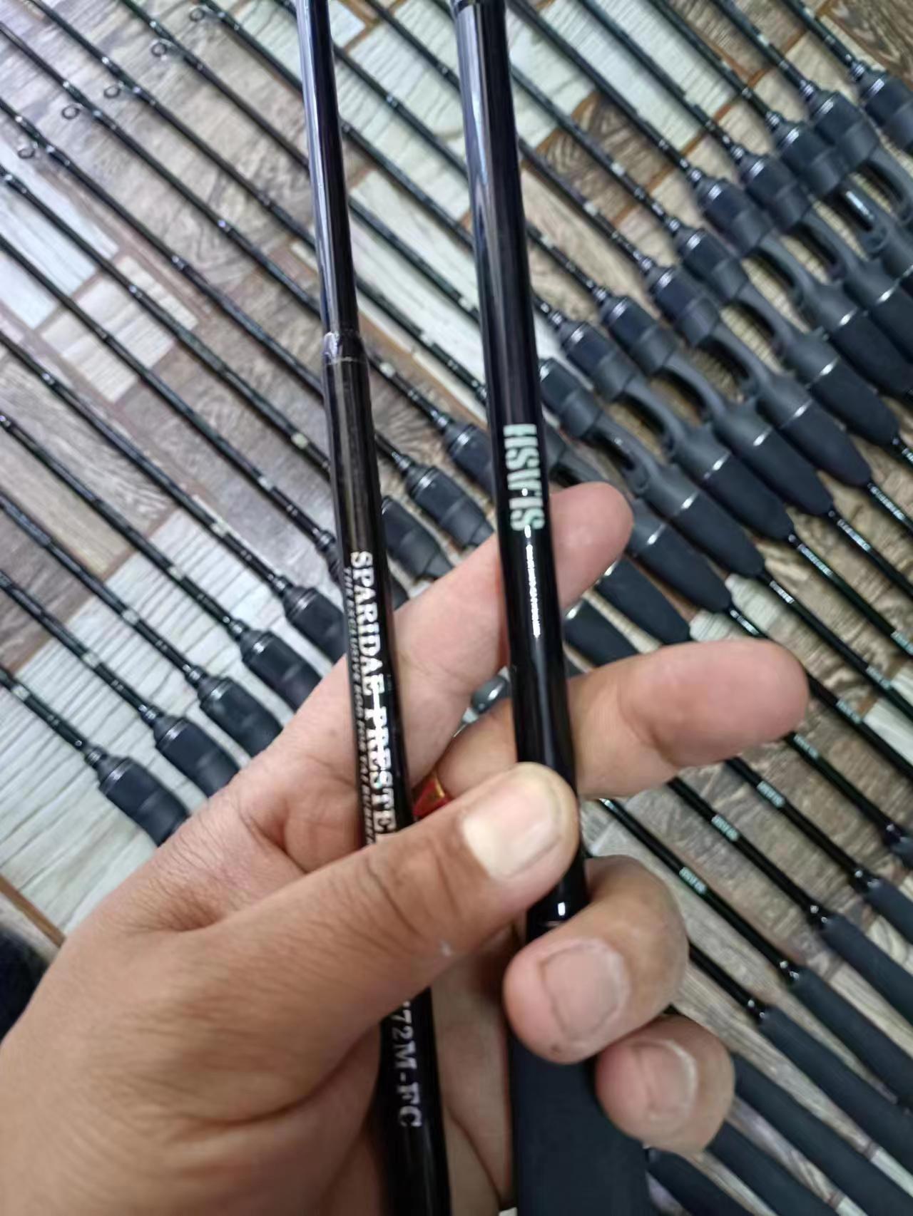 出口尾单枪柄慢摇铁板杆炎月杆总长2.02米，自重150克，碳素实心