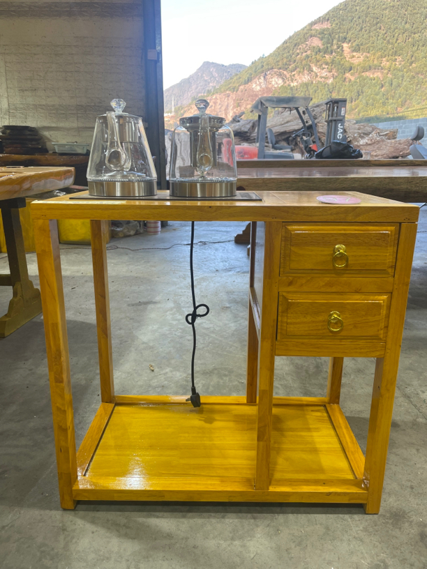 移动中式餐边柜可煮茶简约现代，楠木茶水柜