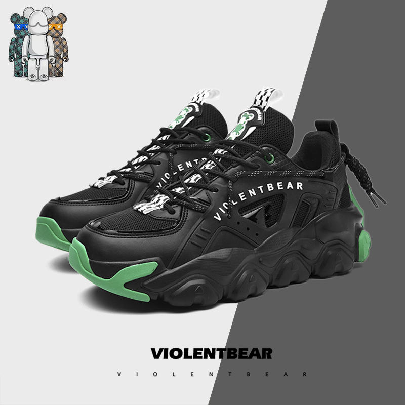 VIOLENTBEAR/暴力熊潮流男鞋情侣时尚百搭透气休闲老爹鞋女B1010