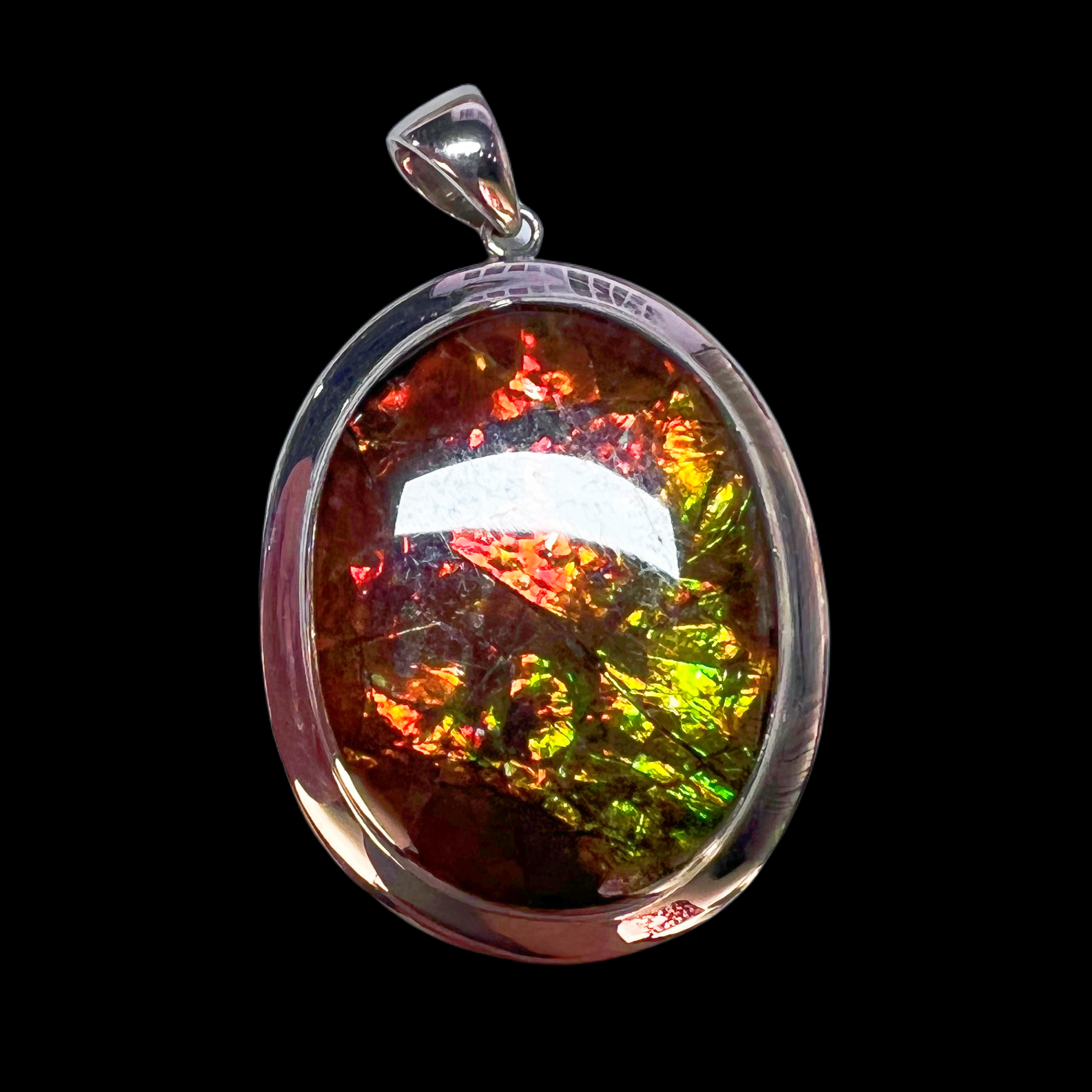 【斑彩石】35.7mm 稀有BC 产地：加拿大 K36 古贝壳化石