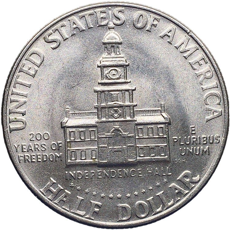 近全新美国50美分建国200周年纪念正品外国钱币老硬币收藏
