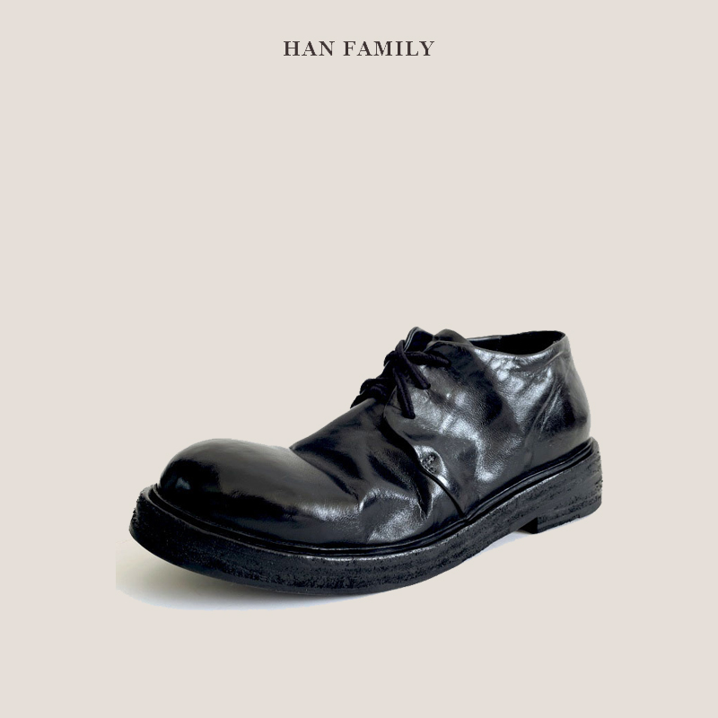 HANFAMILY/大汉之家马皮男鞋时装短靴做旧手工英伦固特异男生