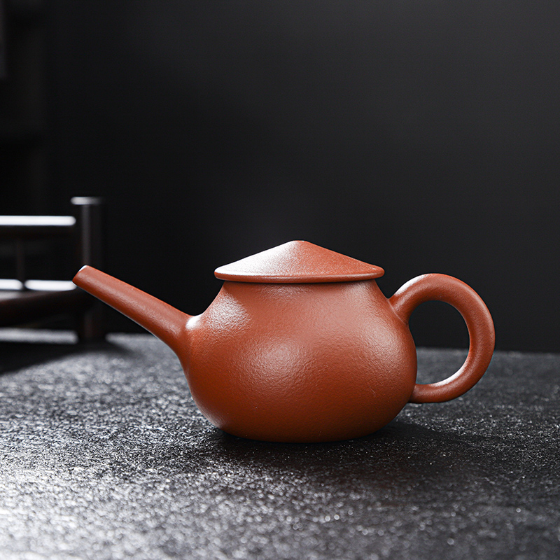 GF101 橘皮朱泥渔翁壶家用紫砂壶