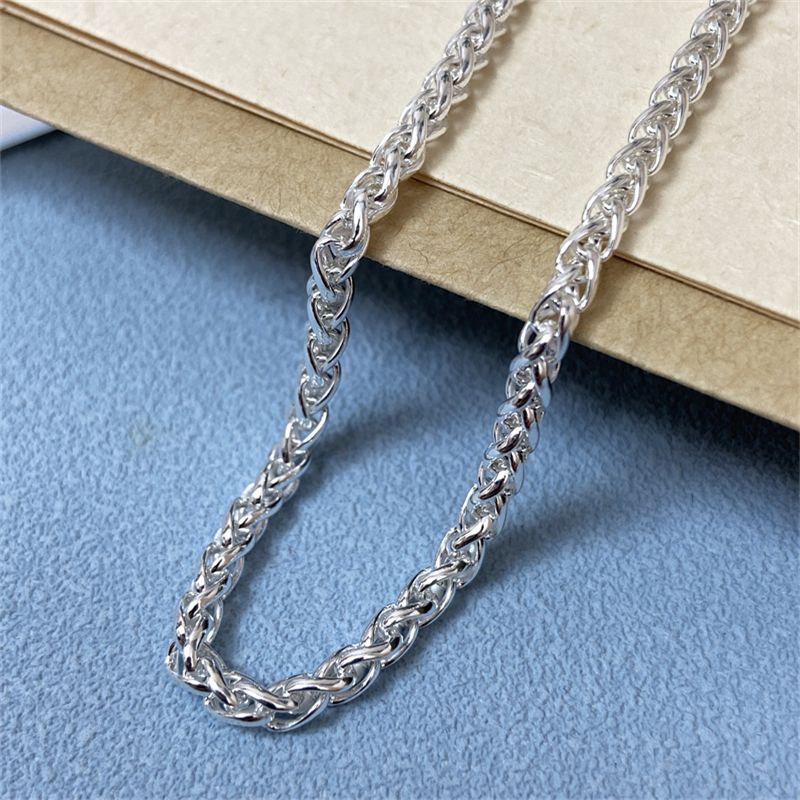 链子足银 999纯银男士蛇骨链肖邦链时尚个性简约嘻哈锁骨链潮流女