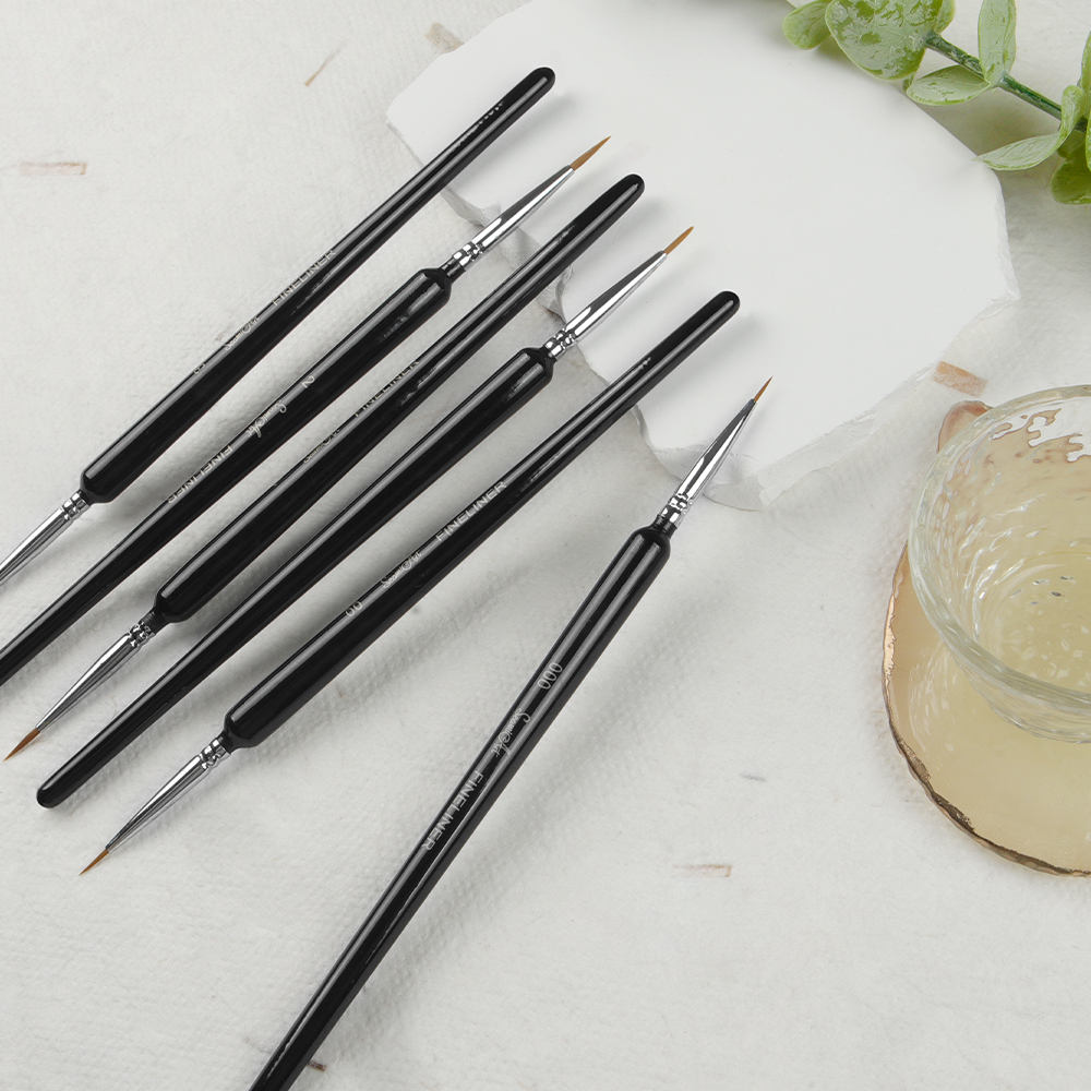 【SeamiArt西米美术官方直营】特细勾线笔毛笔描线笔工笔 6支装