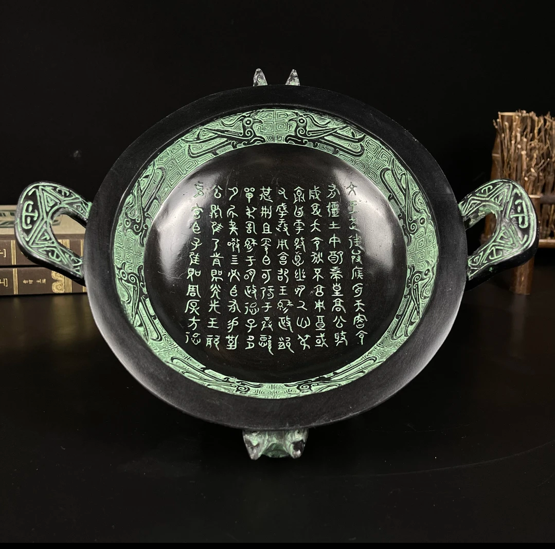 宽30逨盘仿古青铜器摆件家居摆件桌面摆件