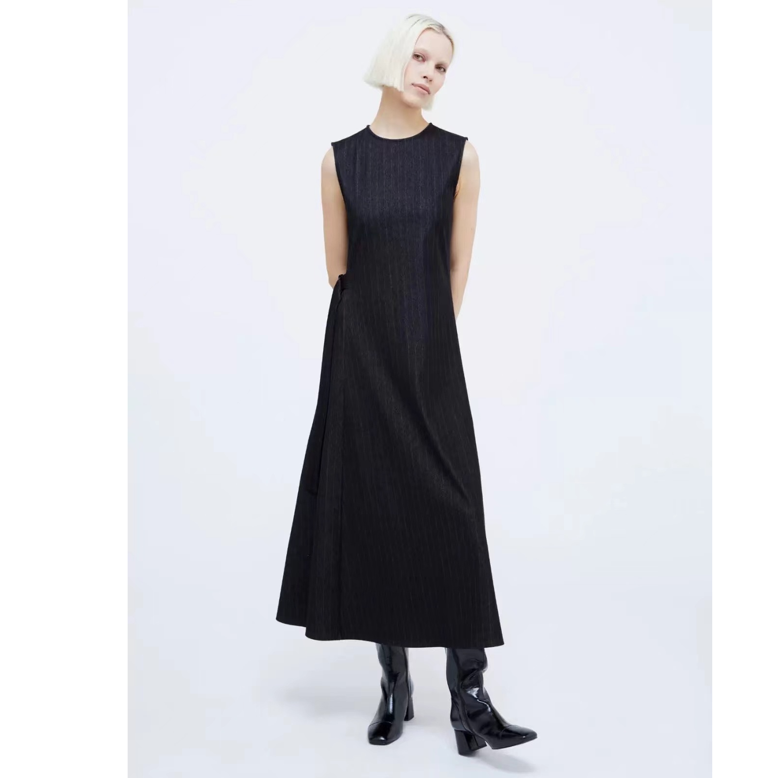 99新 MaxMara 娜娜专属  MAX&CO 24秋冬气质无袖连衣裙