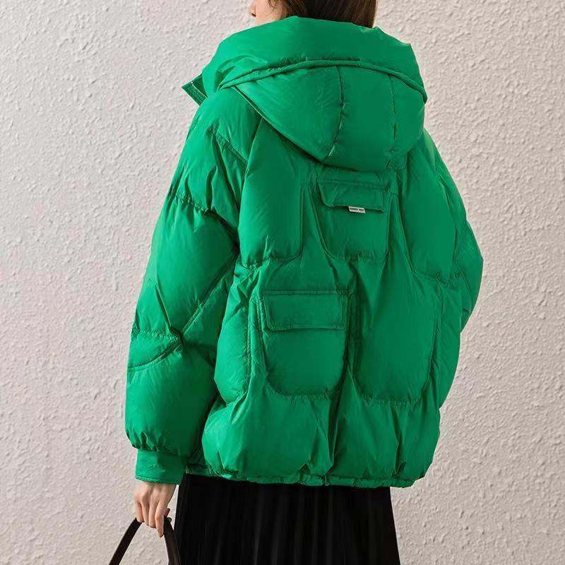 羽绒棉服女2023爆款冬季新款韩版宽松棉衣洋气小个子连帽棉袄外套