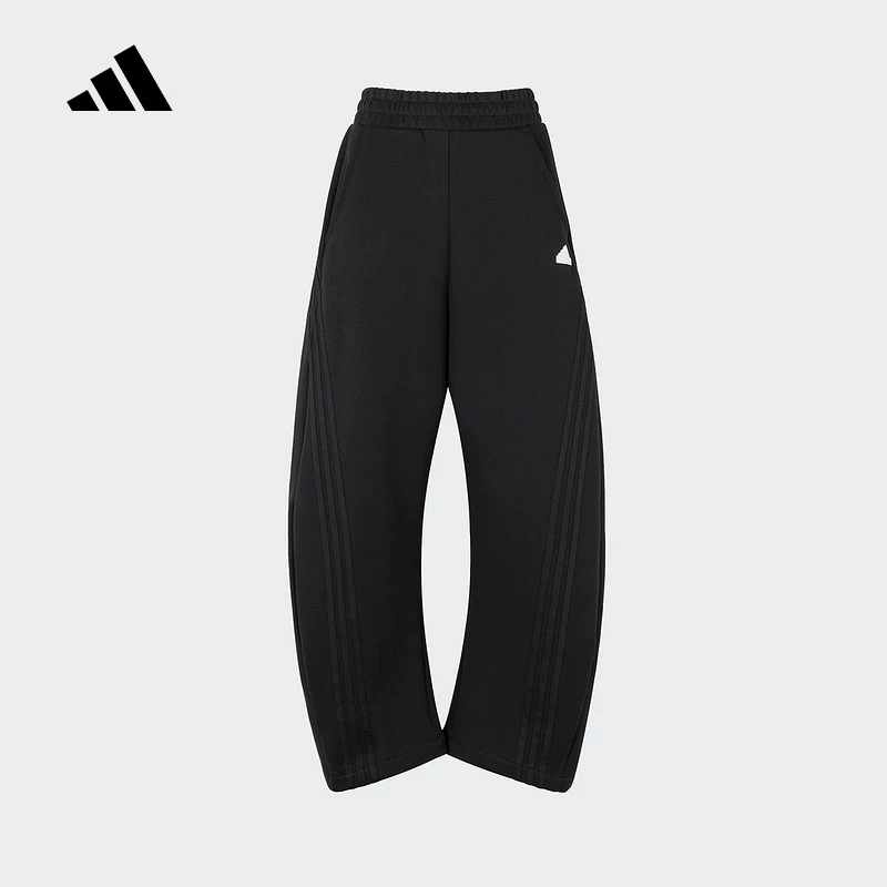 【创意谷AD专享】阿迪达斯冬女宽松三条纹时尚扭扭休闲运动裤JX6713