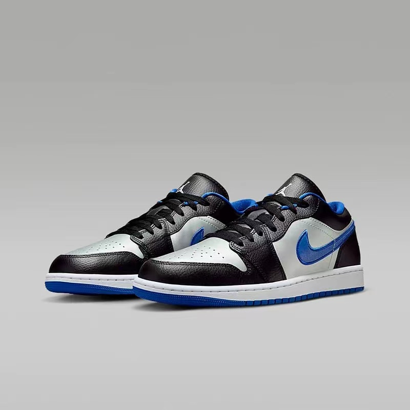 【大明宫NK专享】Nike AJ1黑白蓝男子低帮篮球鞋553558007