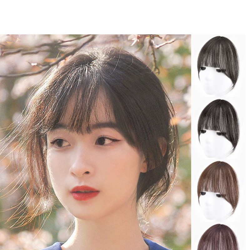 小千代刘海假发女八字假刘海假发网红法式空气刘海自然前额假发片