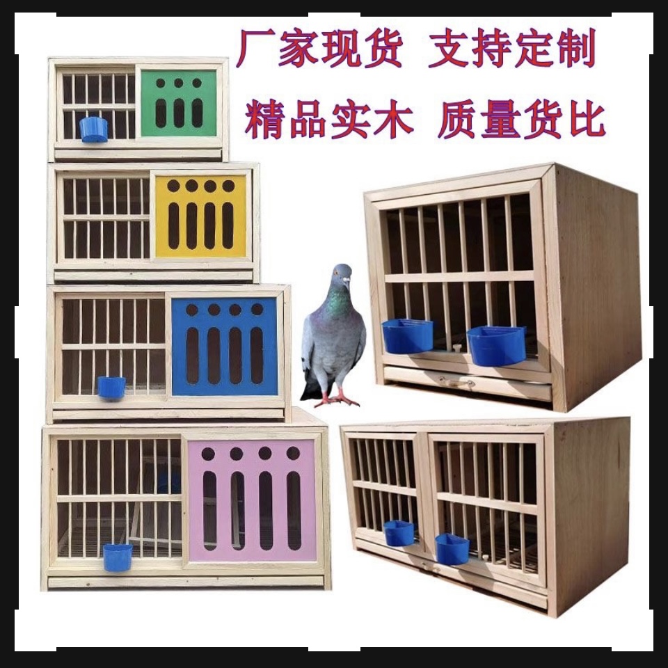 鸽子巢箱配对笼组合赛飞种鸽笼养殖笼繁殖笼配对笼信鸽巢窝木制
