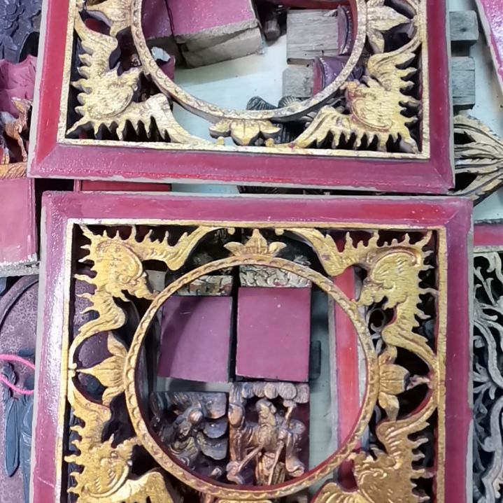 【闪购商品】雕刻木材黄***彩