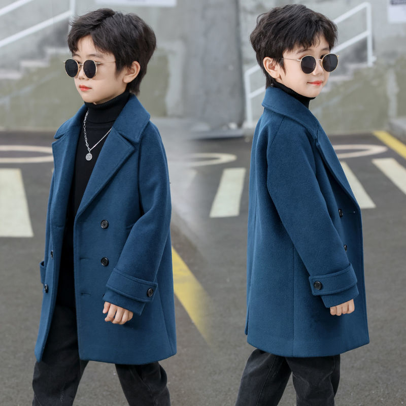 加厚新款童装洋气儿童毛呢外套加厚宝宝冬装中大童呢大衣秋冬